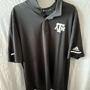 Adidas Black Polo Shirt Performance Athletic Wear